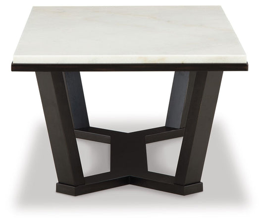 Fostead - Rectangular Cocktail Table - White / Espresso by Ashley – view 2