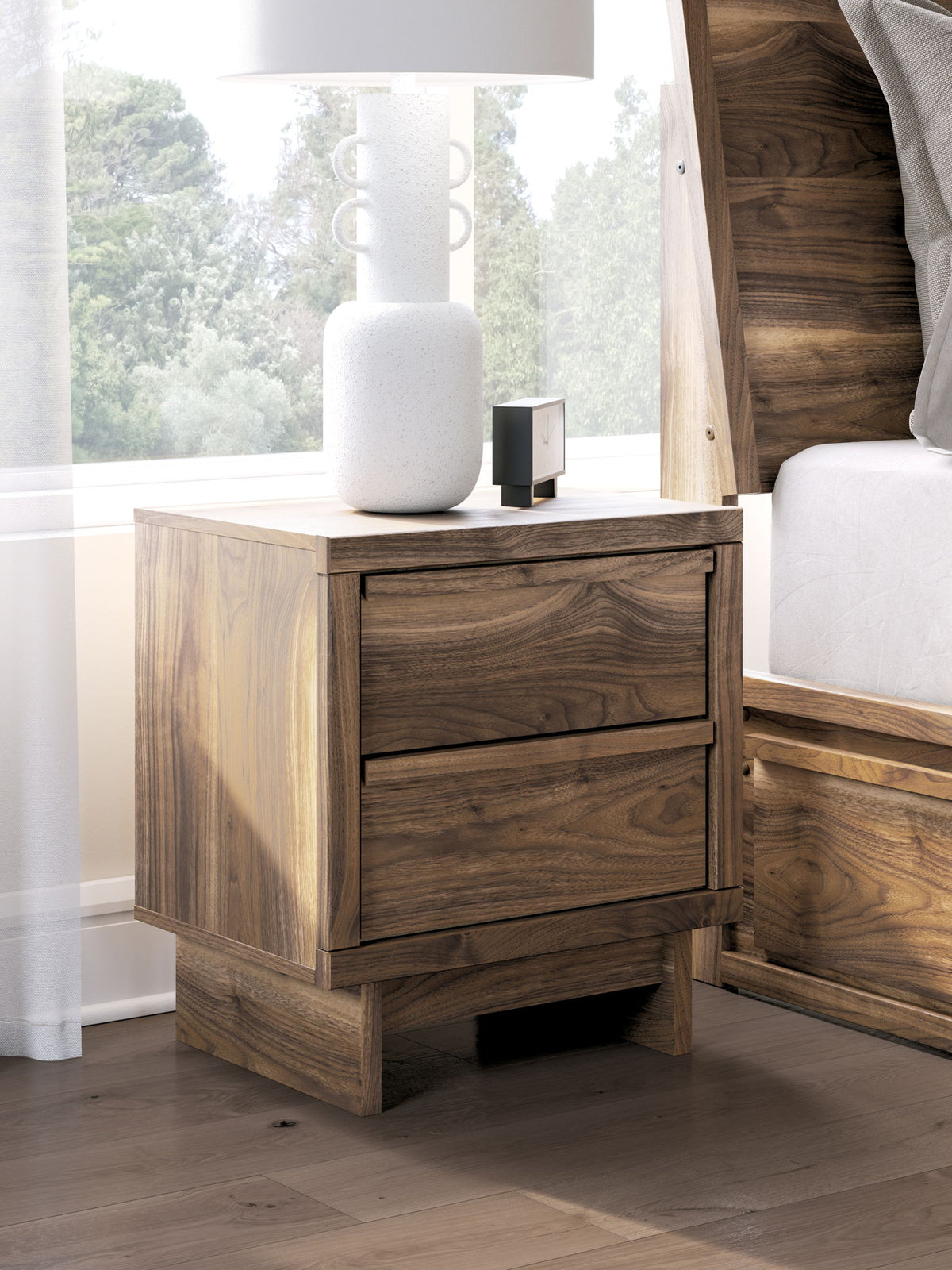 Chirason - Two Drawer Night Stand - Brown by Ashley – view 4