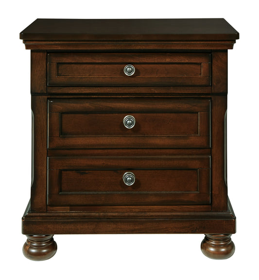 Porter - Two Drawer Night Stand - Dark Brown by Ashley – view 2