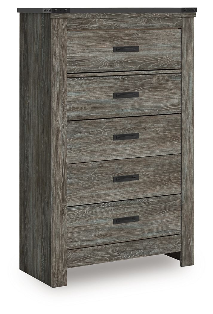 Frandern - Five Drawer Chest - Gray by Ashley – view 4