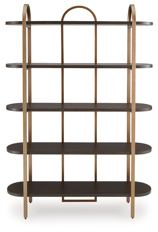 Brentmour - Bookcase - Brown / Gold Finish by Ashley – view 2