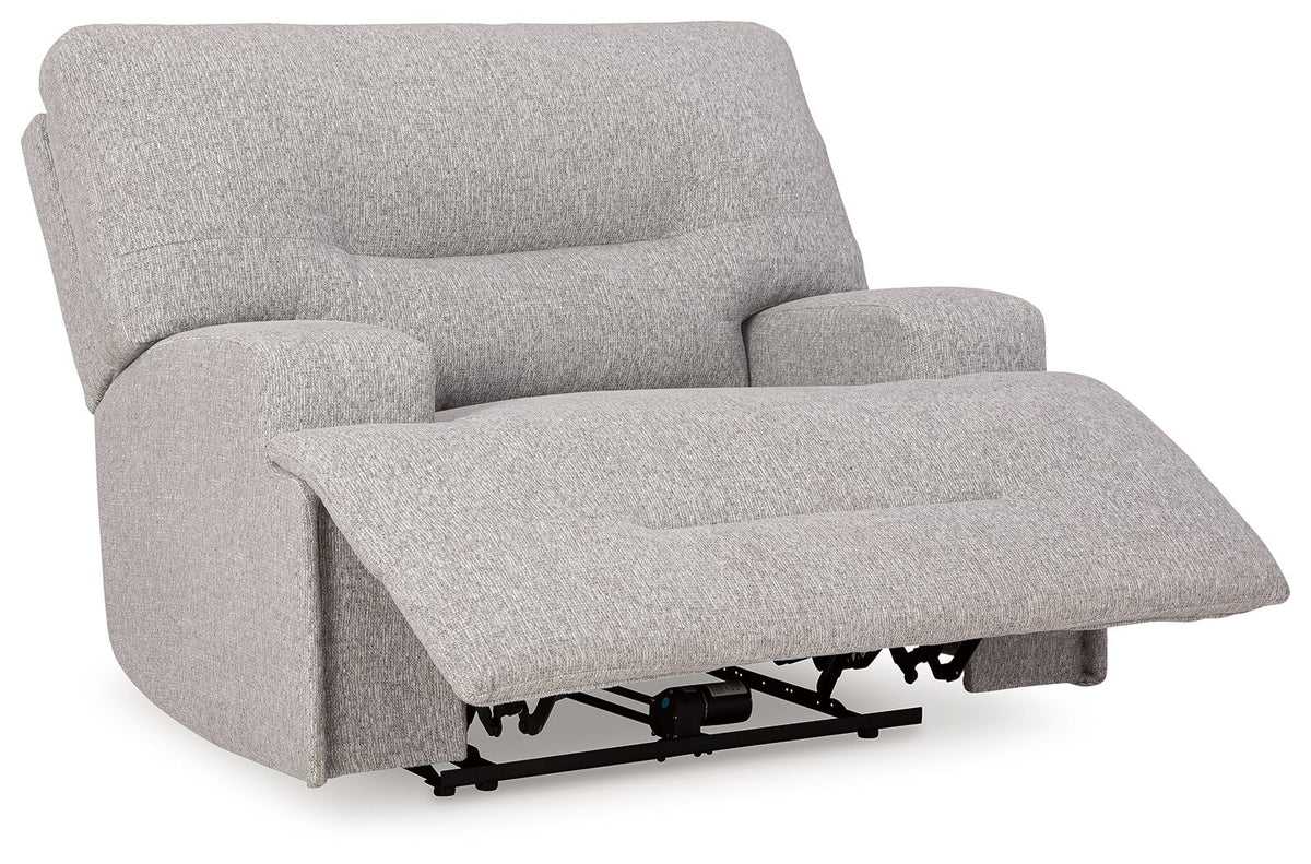 Acklen Place - Wide Seat Power Recliner - Pewter by Ashley – view 4