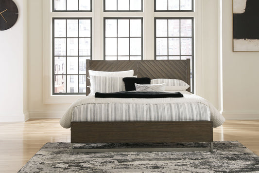Arkenton - King Panel Bed - Grayish Brown
