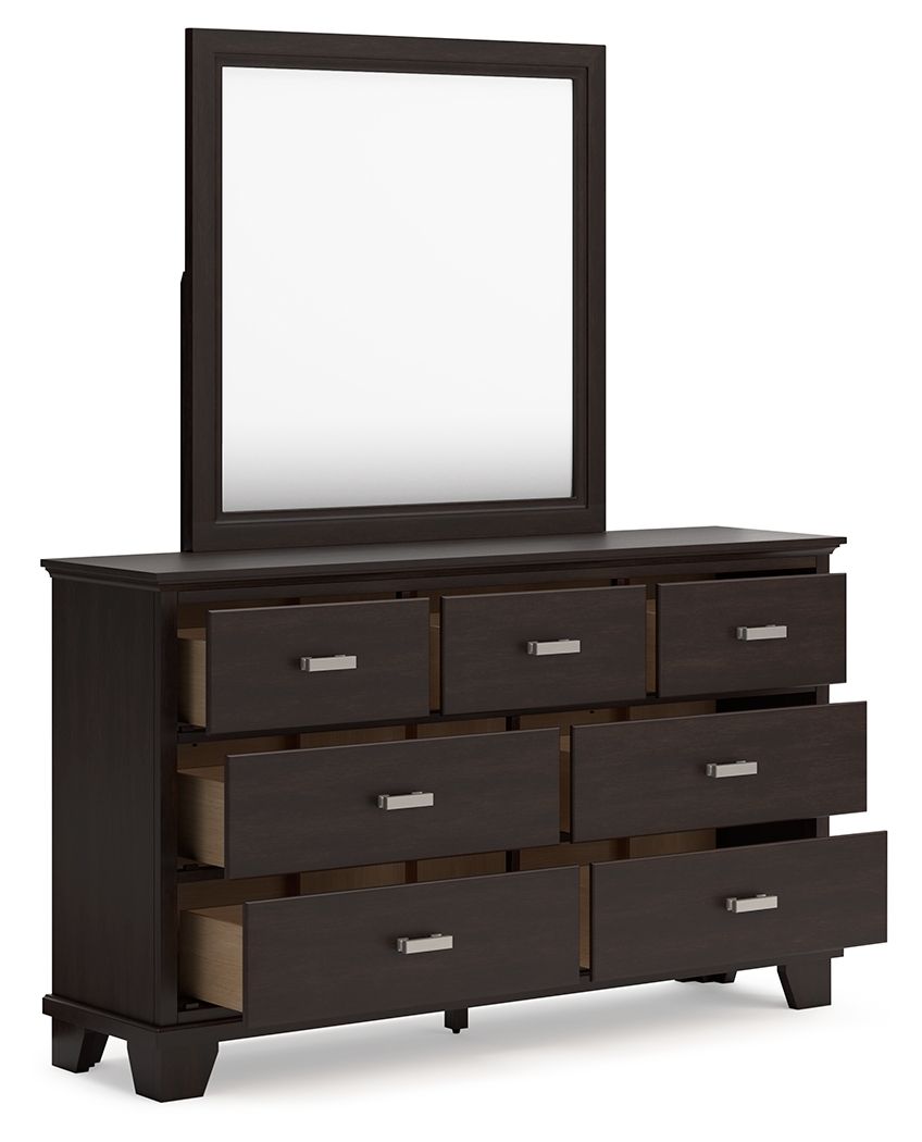 Covetown - Dresser And Mirror - Dark Brown by Ashley – view 4