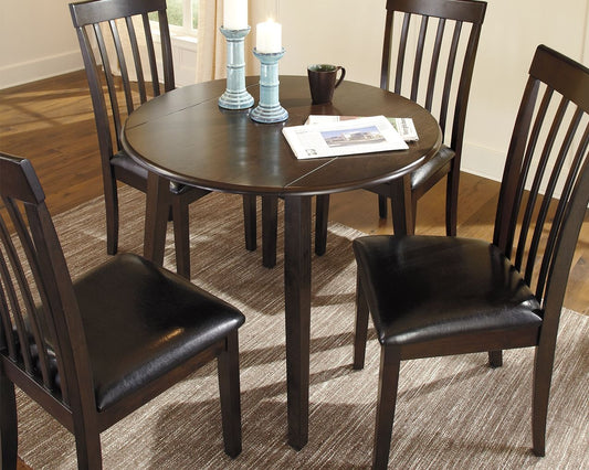 Hammis - Round DRM Drop Leaf Table - Dark Brown by Ashley – view 2