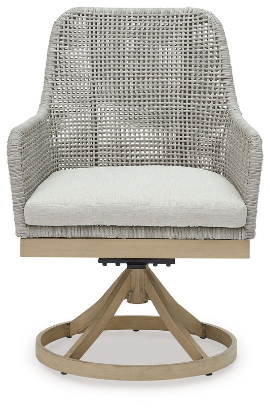 Seton Creek - Swivel Chair With Cushion (Set of 2) - Gray by Ashley – view 2