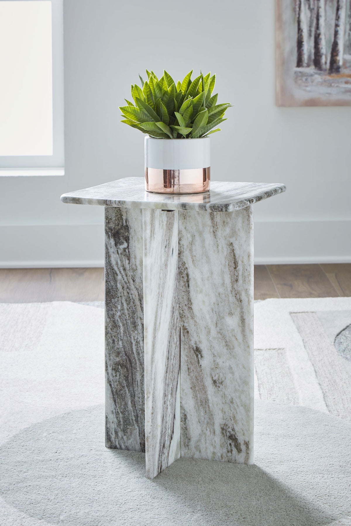 Keithwell - Square Accent Table - Gray by Ashley – view 4
