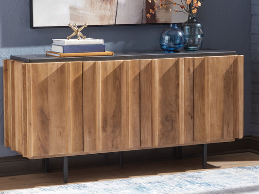 Quintavious - Accent Cabinet - Brown / Charcoal by Ashley – view 2