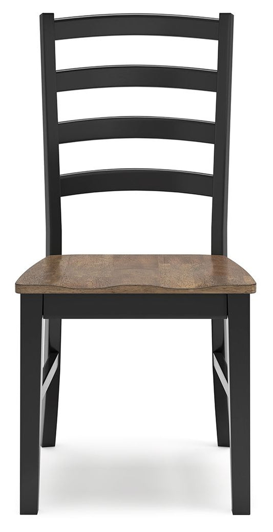 Wildenauer - Dining Room Side Chair (Set of 2) - Brown / Black by Ashley – view 2
