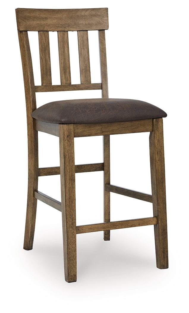 Urbinforte - Upholstered Barstool (Set of 2) - Light Brown by Ashley – view 4