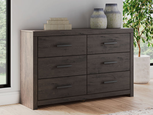 Prendonea - Six Drawer Dresser - Charcoal by Ashley – view 2