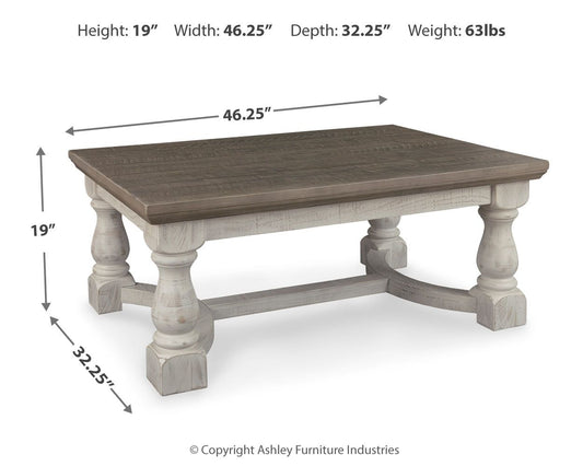 Havalance - Rectangular Cocktail Table - Gray / White by Ashley – view 2