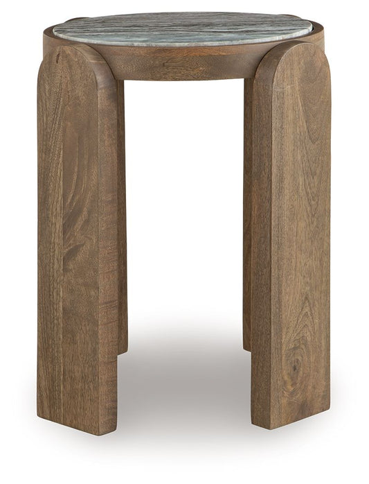 Gavrilley - Accent Table - Gray / White / Brown by Ashley – view 2
