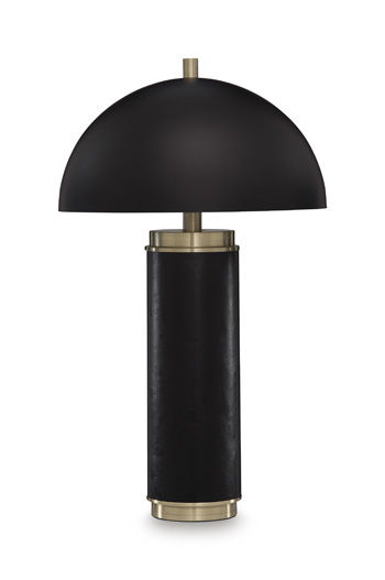 Lemland - Metal Table Lamp - Black / Gold Finish by Ashley – Table Lamps