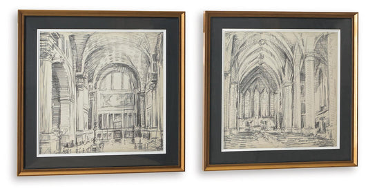 Downyard - Wall Art Set (Set of 2) - Black / Beige by Ashley – view 2