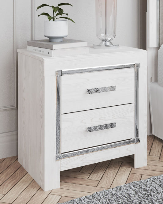 Altyra - Two Drawer Night Stand - White by Ashley – view 2