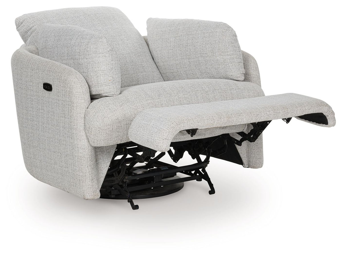 Alainmont Next-Gen Nuvella - Swivel Power Recliner - Stone by Ashley – view 4