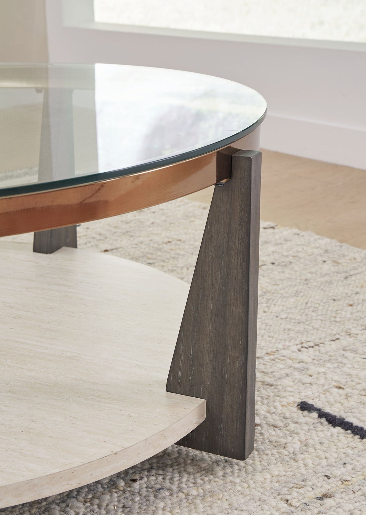 Frazwa - Round Cocktail Table - Multi by Ashley – view 4
