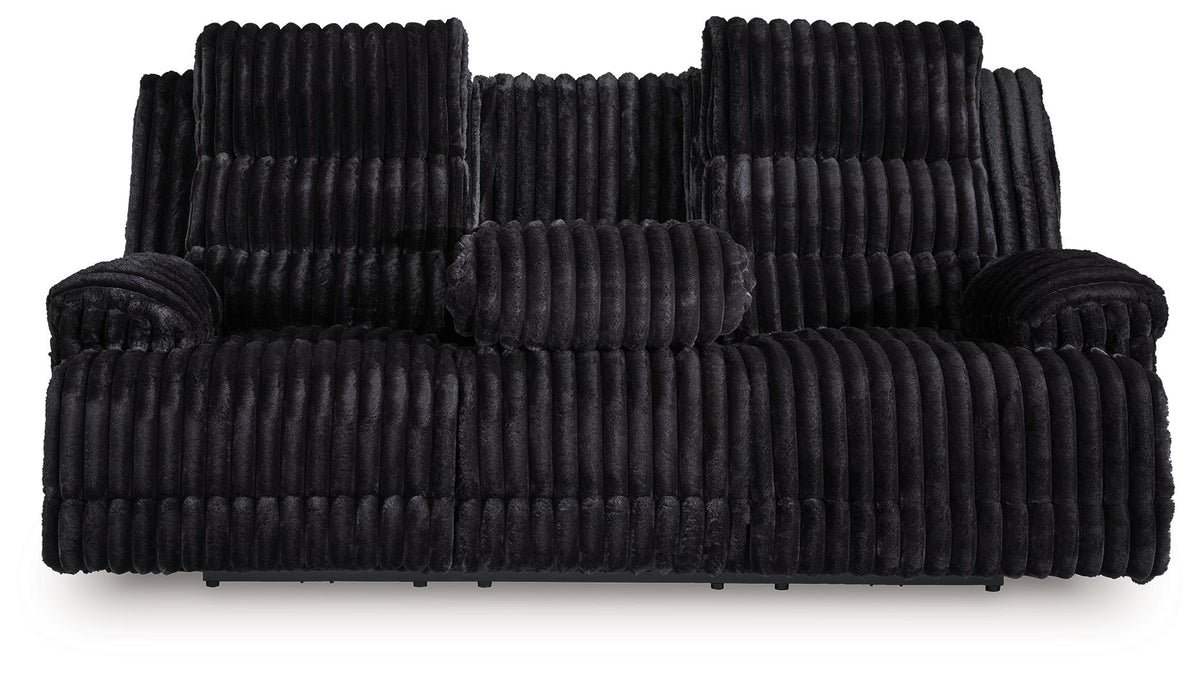 Rhine Falls - Reclining Power Sofa With Drop Down Table - Onyx by Ashley – view 4