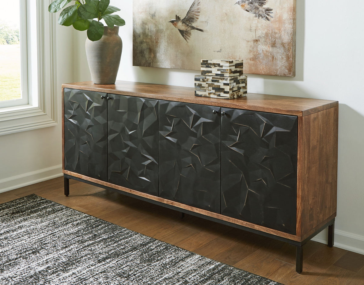 Dorannby - Accent Cabinet - Black / Brown by Ashley – view 4