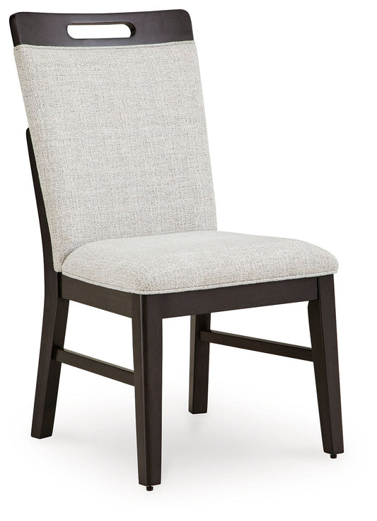 Neymorton - Dining Upholstered Side Chair (Set of 2) - Light Gray / Brown by Ashley – view 2