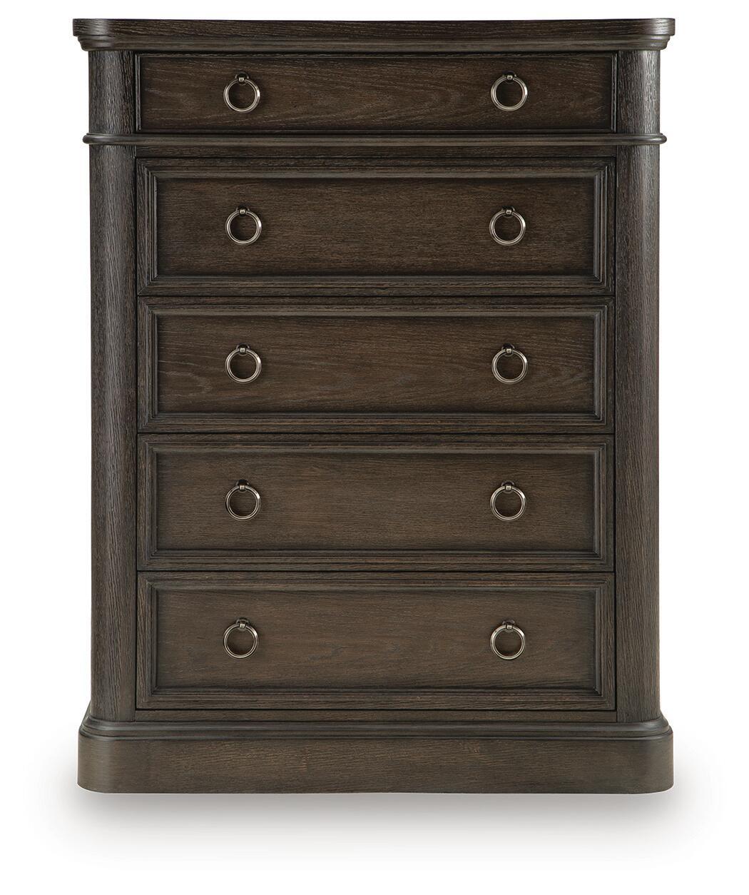 Wickenger - Five Drawer Chest - Dark Brown by Ashley – view 4