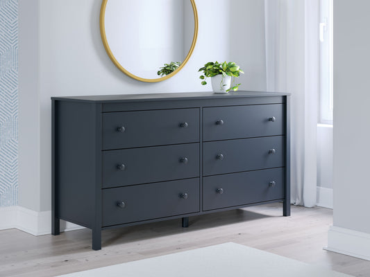 Simmenfort - Six Drawer Dresser - Navy Blue by Ashley – view 2