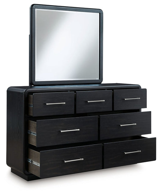 Rowanbeck - Dresser And Mirror - Black by Ashley – view 2