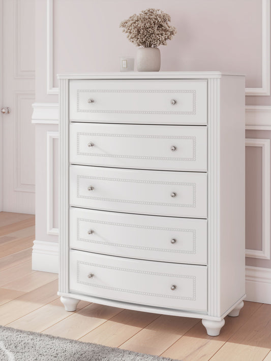 Kozlani - Five Drawer Chest - White by Ashley – view 2