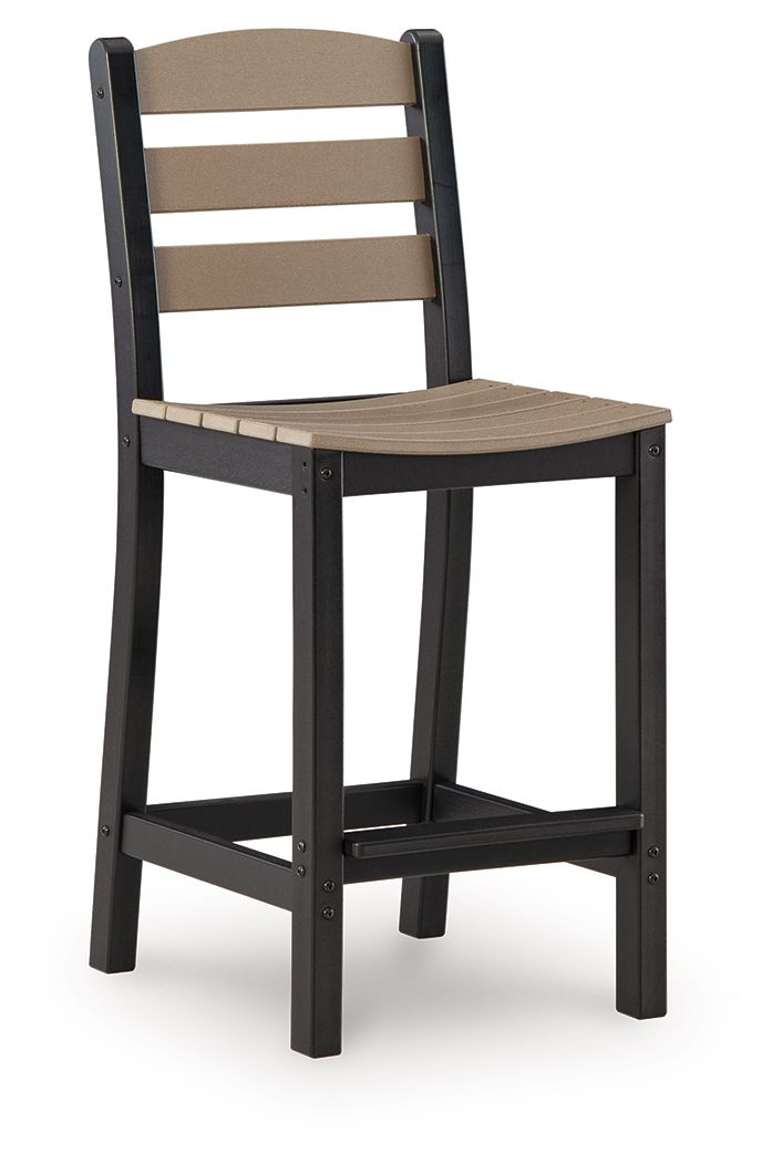 Shoreline Beach - Outdoor Counter Table And 2 Barstools (Set of 3) - Black / Beige by Ashley – view 4