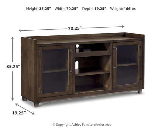 Starmore - XL TV Stand w/Fireplace Option - Brown by Ashley – view 2