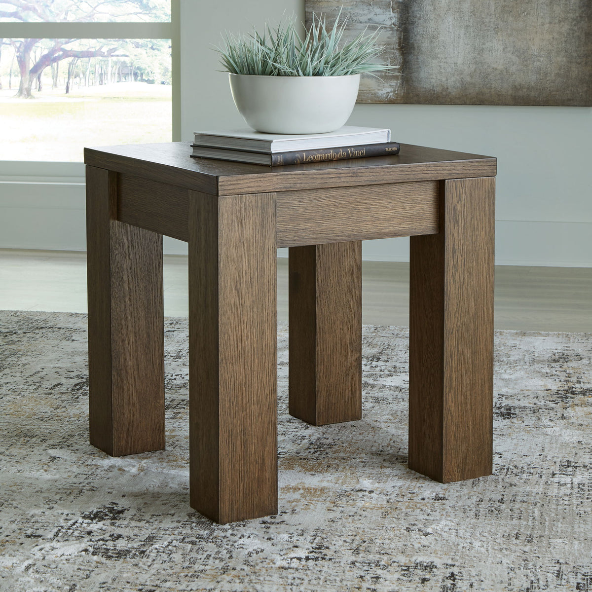 Rosswain - Square End Table - Warm Brown by Ashley – view 4