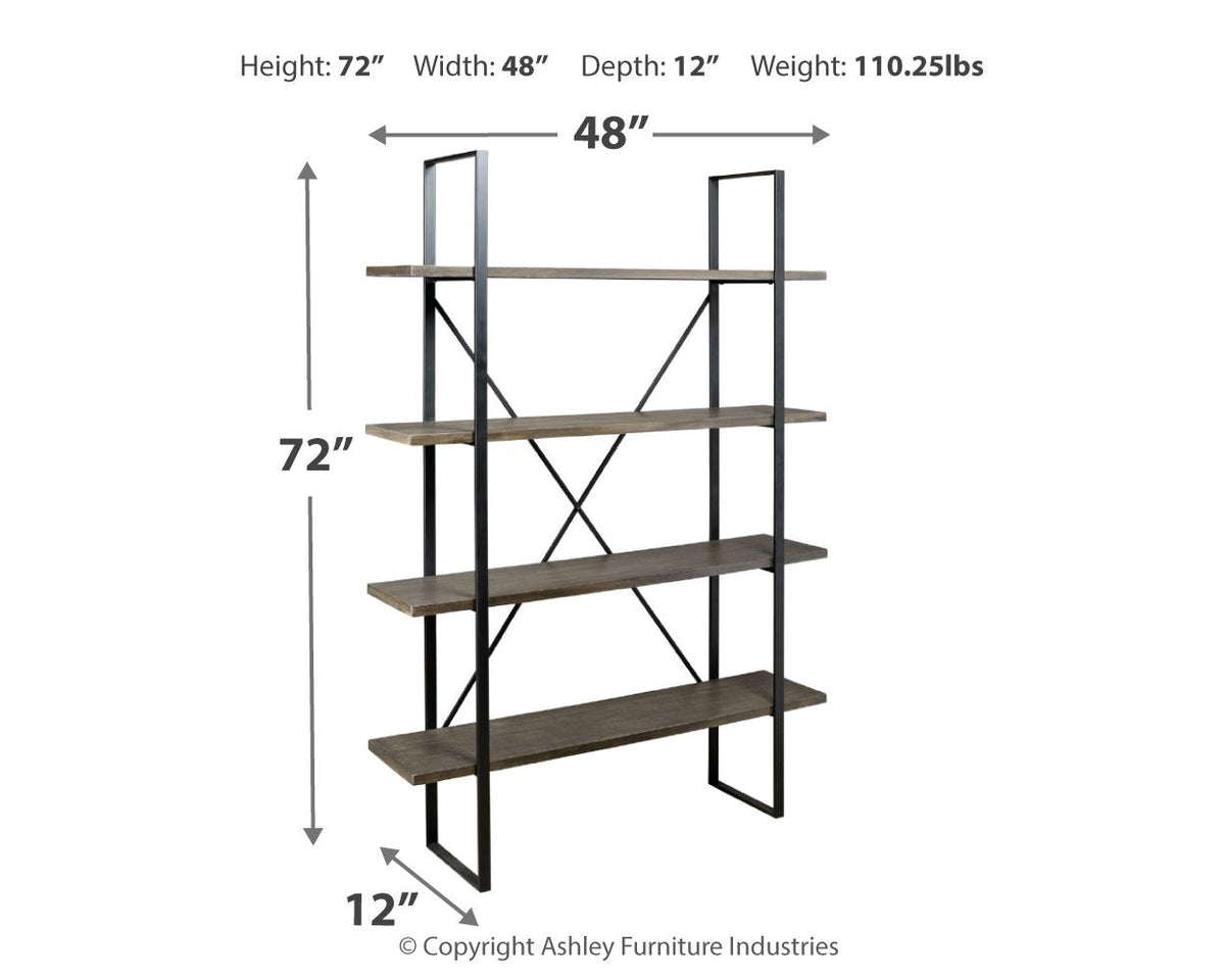 Gilesgrove - Bookcase - Black / Gray by Ashley – view 4