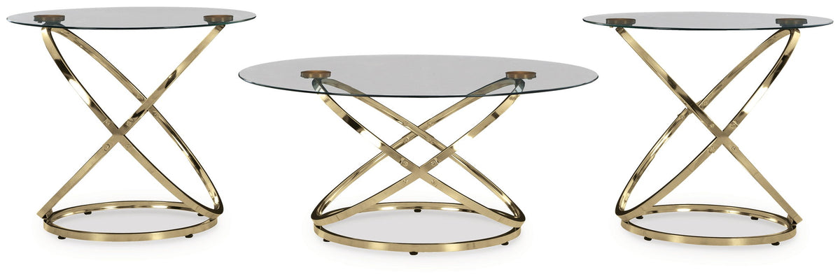 Crimonti - Occasional Table Set (Set of 3) - Champagne by Ashley – view 4