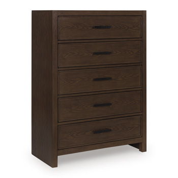 Ticanter - Five Drawer Chest - Brown by Ashley – Accent Chests