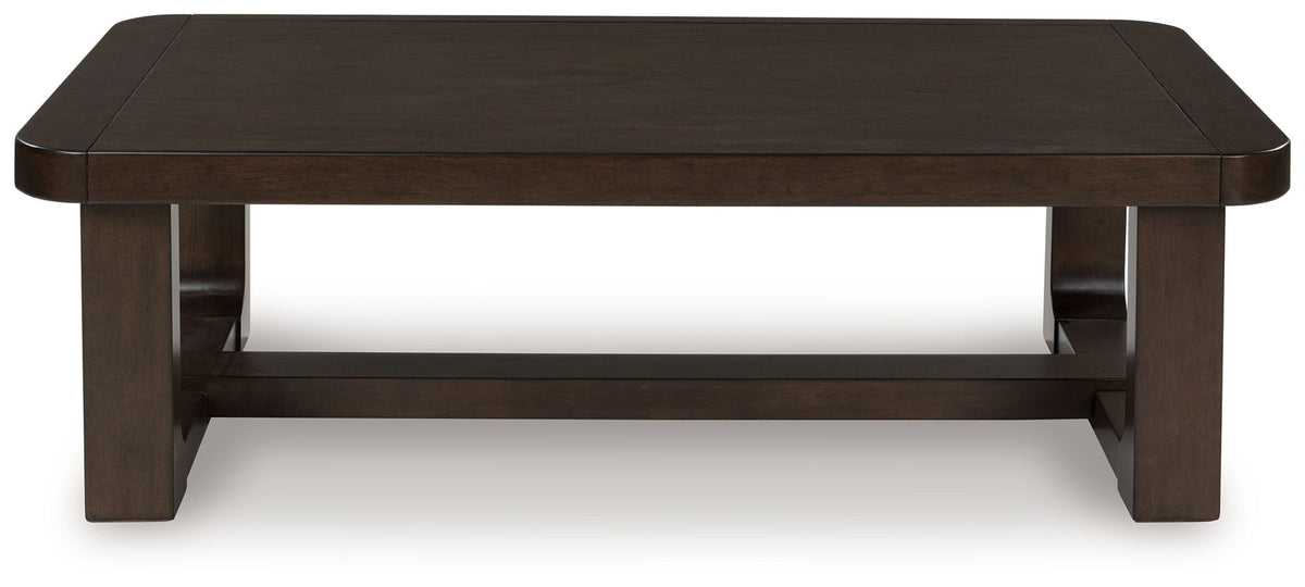 Breckington - Rectangular Cocktail Table - Dark Brown by Ashley – view 4
