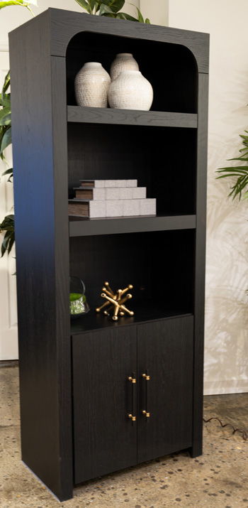 Clanden - Display Cabinet - Black by Ashley – Display Cabinets