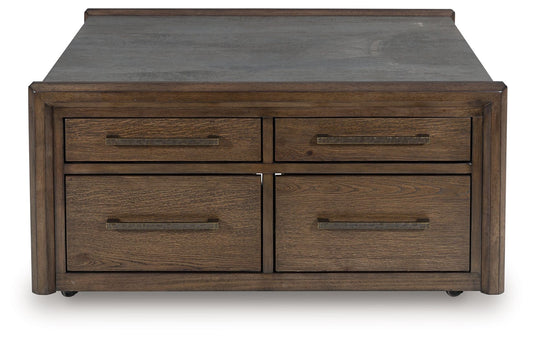 Kallenny - Square Cocktail Table - Brown / Gray by Ashley – view 2