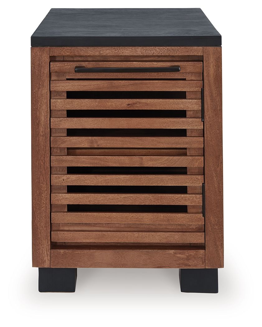 Kallari - Chair Side End Table - Warm Brown / Black by Ashley – view 4