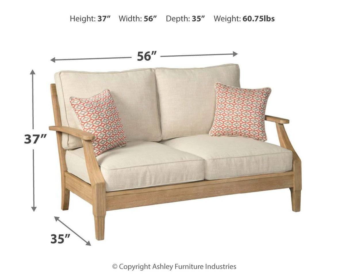 Clare View - Loveseat w/Cushion - Beige by Ashley – view 4