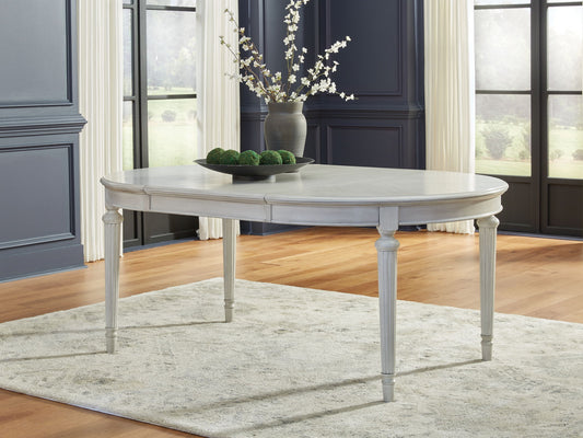 Montelaine - Oval Dining Room Extension Table - Antique White – view 2