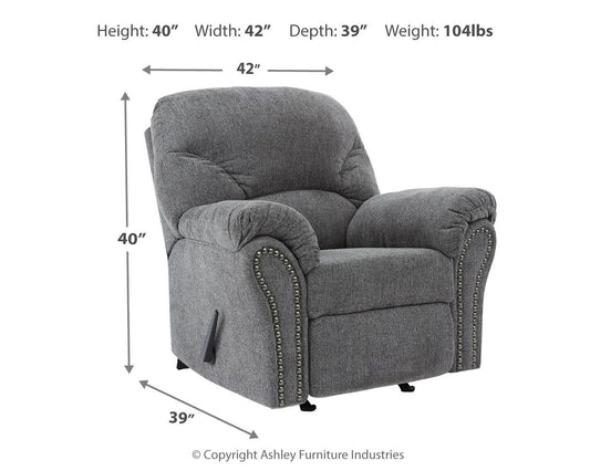 Allmaxx - Rocker Recliner - Pewter – view 2