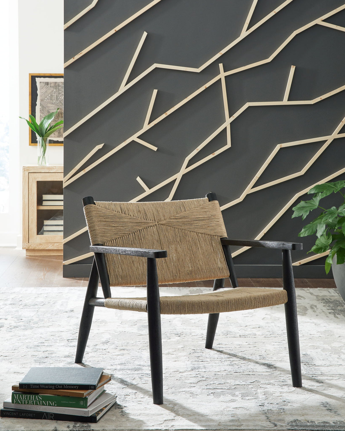 Halfmore - Accent Chair - Black / Natural by Ashley – view 4