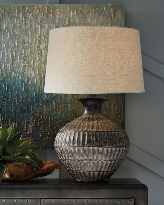 Magan - Metal Table Lamp - Antique Bronze Finish by Ashley – view 2