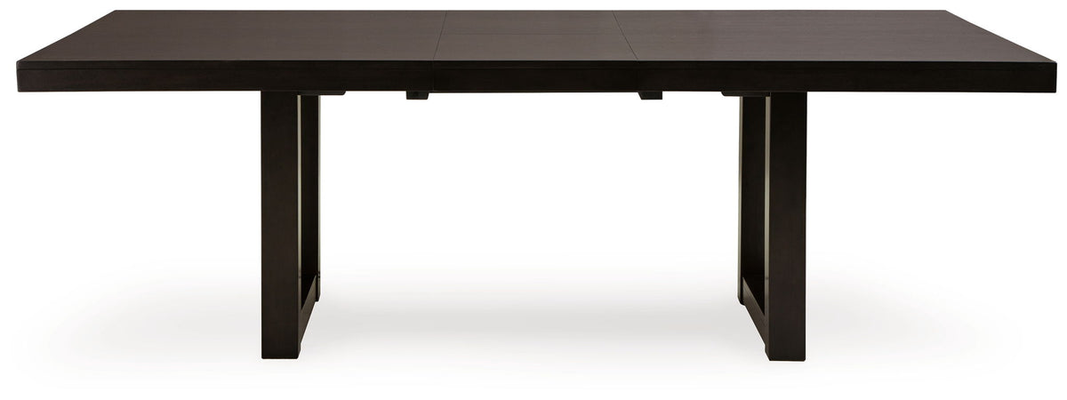 Neymorton - 7 Pc. - Rectangular Extension Table, 6 Side Chairs - Dark Grayish Brown by Ashley – view 4