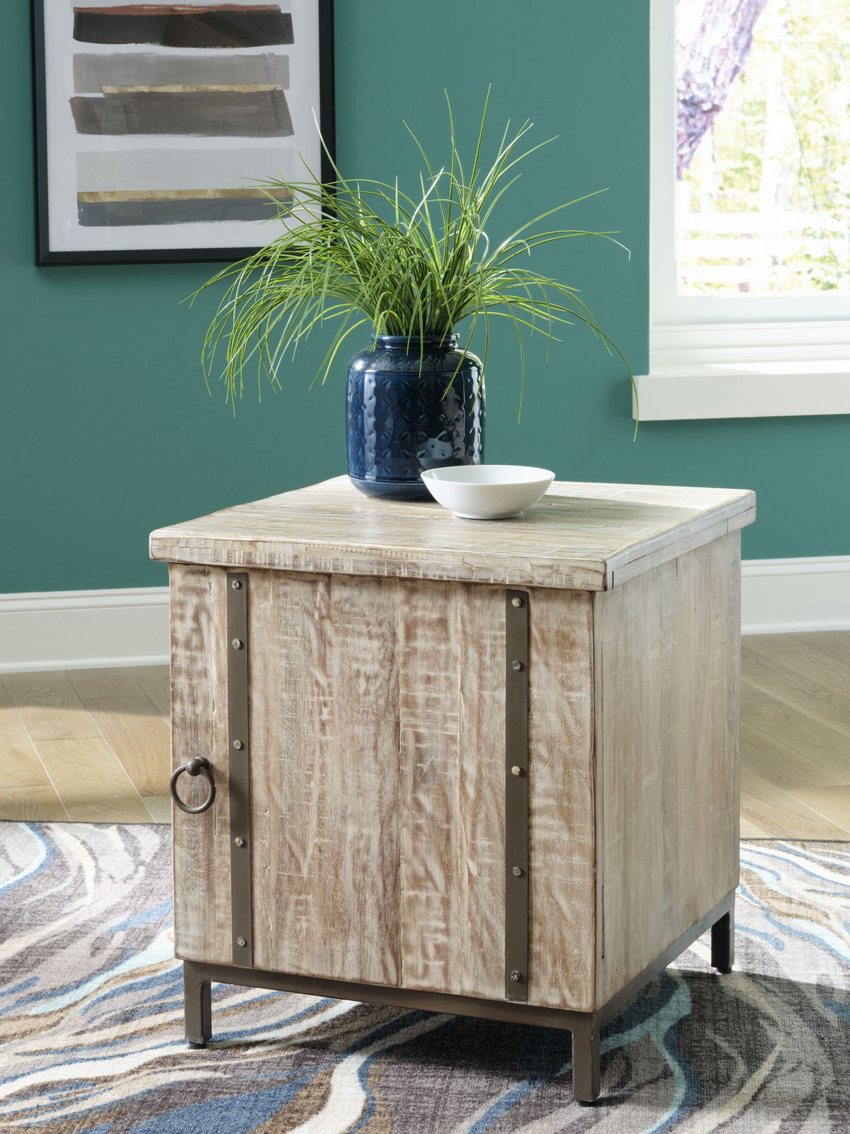 Laddford - Accent Cabinet - Shelf - Whitewash by Ashley – view 4