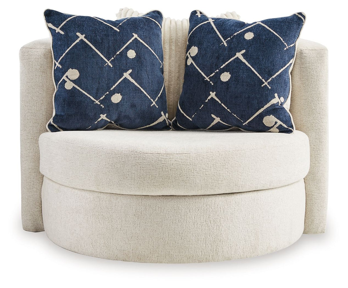 Padova - Swivel Accent Chair - Ivory by Ashley – view 4