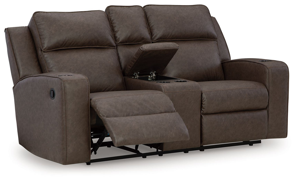 Lavenhorne - Double Reclining Loveseat With Console - Umber by Ashley – view 4