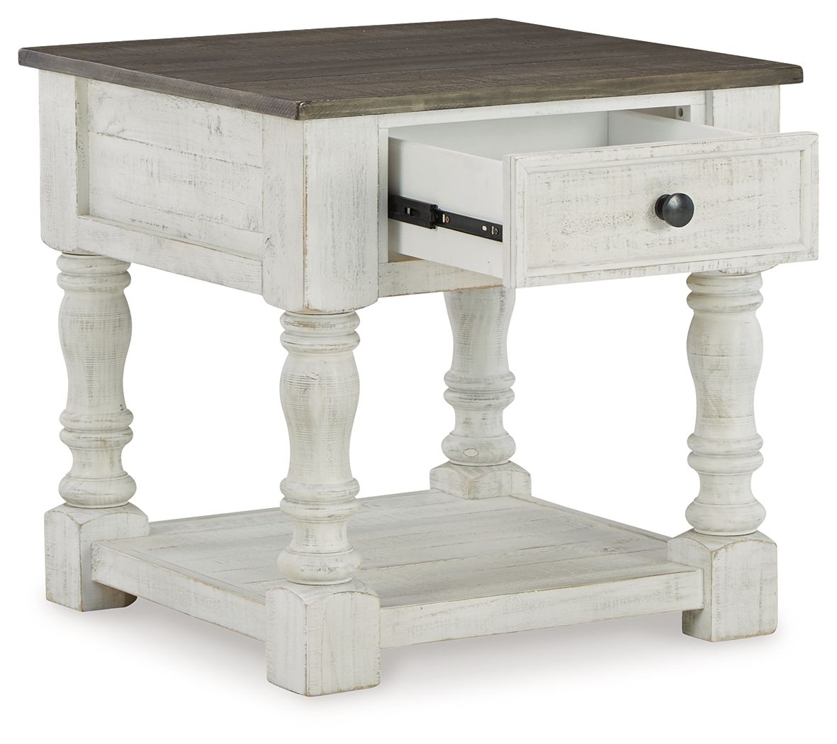 Havalance - Square End Table - White / Gray by Ashley – view 4