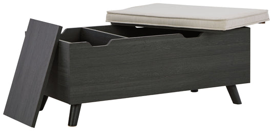 Yarlow - Storage Bench - Dark Gray by Ashley – view 2
